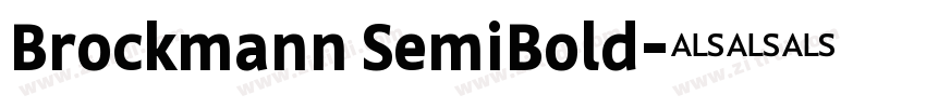 Brockmann SemiBold字体转换
